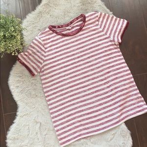Gap soft spin striped tee w/ velvet accents